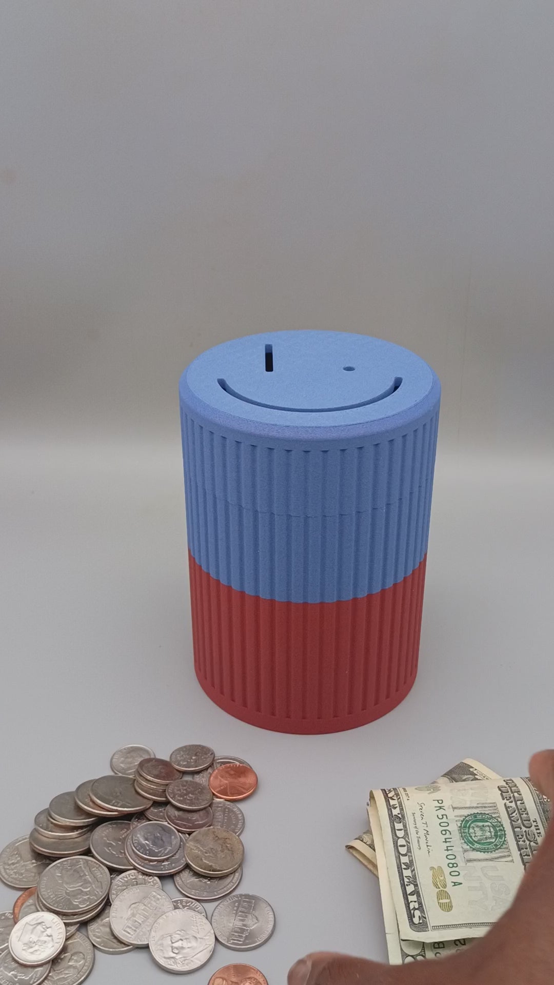 The smiley piggy bank digital