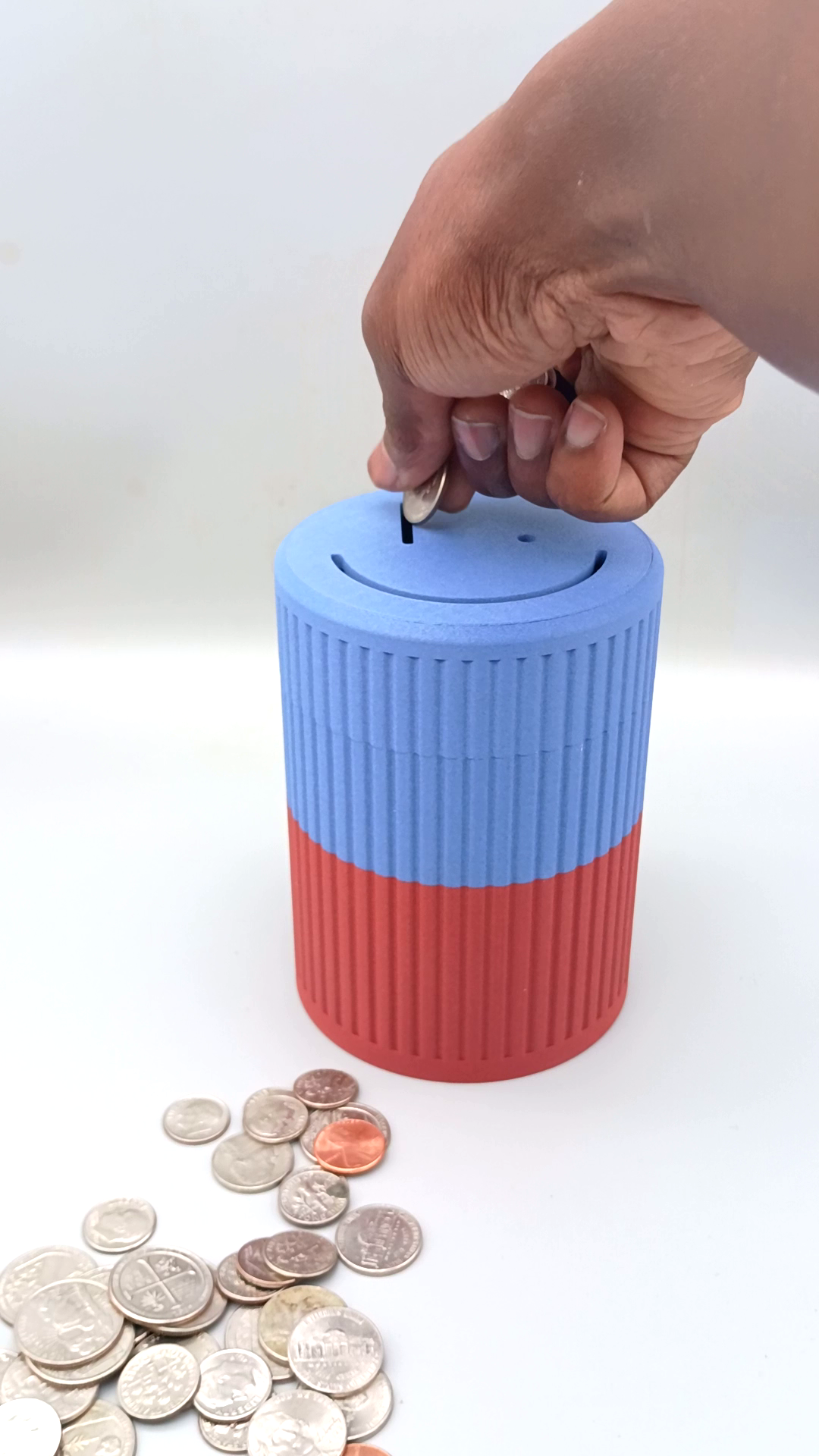 The smiley piggy bank digital