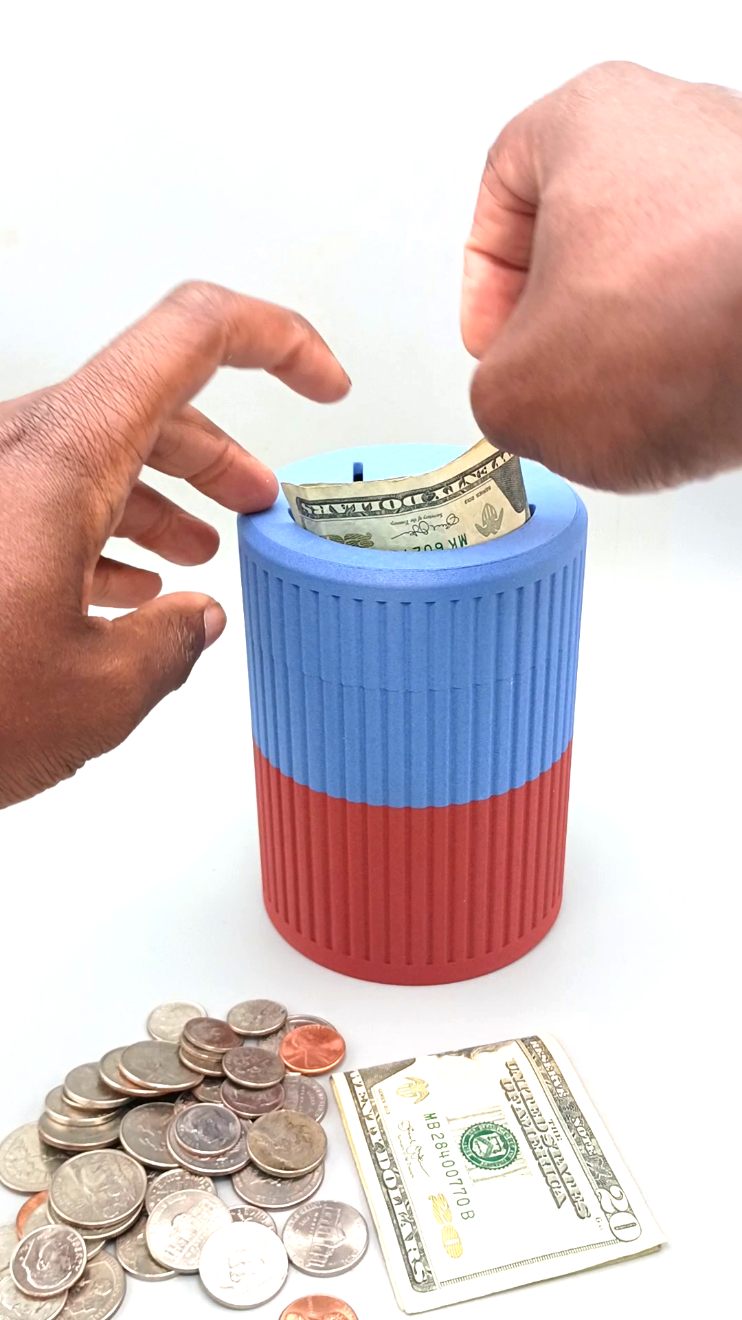 The smiley piggy bank digital